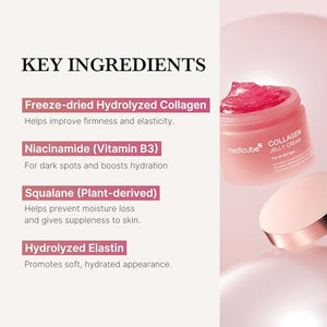 Medicube Collagen Jelly Cream-50ml with Niacinamide and Freeze-Dried Collagen improves uneven skin tone, boosts hydration, and 24-hour glow. No artificial colors. Korean skincare(1.69 fl. oz.)