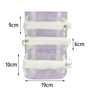 Polyester Travel Toiletry Bag Makeup Cosmetic Bag Roll-Up Make Up Storage Organizer With Detachable Removable Pocket Removable Gift for Women