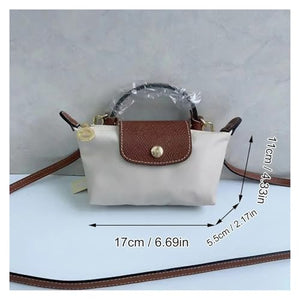 LoShop Women's Spring Autumn Versatile Mini Handbag Fashion Niche Designer Shoulder Bag Purses Handbags(Beige)