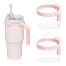 Cargar imagen en el visor de la galería, Handle For Stanley 14oz Quencher H2.0 FlowState Tumbler, Stanley Cup Accessories 14 oz, Stanley Tumbler Handle Attachment, Anti Slip, Car Cup Holder Friendly, Improved Grip, Pack of 2 (Pink, 14oz)
