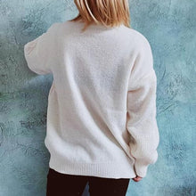 Load image into Gallery viewer, Women&#39;s Sweater Chunky Knitted Solid Color Pullover Turtleneck Long Sleeves Jumper Tops Casual Loose Fit (White, S)
