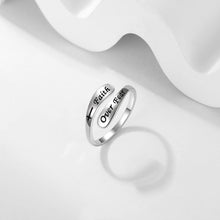 Load image into Gallery viewer, AMBCESSER 925 Sterling Silver Inspirational Adjustable Rings - Personality Encouragement Jewelry Gift For Women (Faith Over Fear-2)
