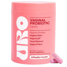 Load image into Gallery viewer, URO Vaginal Probiotics for Women pH Balance with Prebiotics &amp; Lactobacillus Probiotic Blend - Women&#39;s Vaginal Health Supplement - Promote Healthy Vaginal Odor &amp; Vaginal Flora, 60 Count (Pack of 1)
