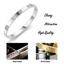 Cargar imagen en el visor de la galería, RIMRIVA Silver Bracelets for Women Trendy Love Gifts Stainless Steel Dainty Stack Friendship Bangle Jewelry Birthday Wedding Christmas Gifts Women Mom Best Friend Wife Female Stocking Stuffers
