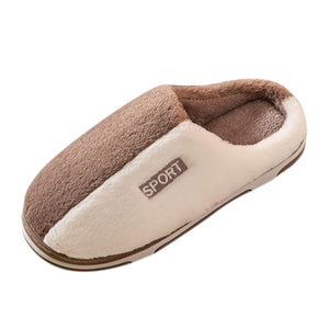 XIMIN Men Womens Warm Shoes Soft Slippers Winter For Womens Flip Flop Plush House Slippers Men's Slipper (Brown-a#qas, 10)