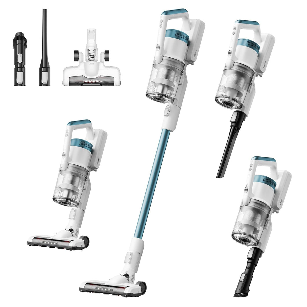 Eureka RapidClean Pro Cordless Cleaner for Hard Floors Lightweight Vacuum LED Headlights, Convenient Stick and Handheld Vac, Blue, NEC280TL