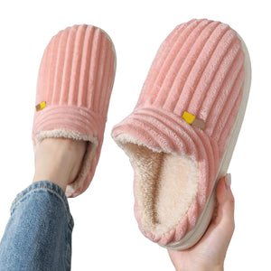 Women's Slippers Closed-back Fuzzy Faux Wool Soft Lightweight Non slip Home Shoes Fleece Indoor Outdoor Soles Comfy Shoes Pink, 6