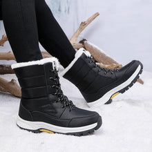 Load image into Gallery viewer, Womens Winter Snow Boots Waterproof Walking Comfortable Shoes Hiking Tennis Booties Furry Mid Calf Warm Lightweight Boots
