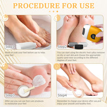 ギャラリービューアに画像を読み込み、Electric Foot Grinder, Digital Electric Callus Remover for Feet, Waterproof Electric Foot File Rechargeable, Electric Foot Callus Remover with 3 Grinding Heads 2 Speeds for Dry Dead Skin (Yellow)
