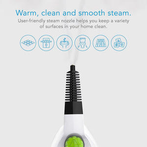 Steamfast SF-210 Handheld Steam Cleaner with 6 Accessories Included to Remove Dirt, Grime, Grease, White