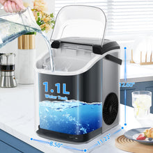 Load image into Gallery viewer, Nugget Countertop Ice Maker with Soft Chewable Ice, 34Lbs/24H, Pebble Portable Ice Machine with Ice Scoop, Self-Cleaning, One-Click Operation, for Kitchen,Office Stainless Steel Silver
