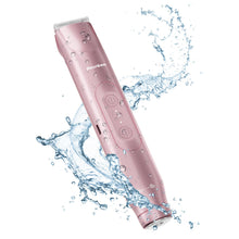 ギャラリービューアに画像を読み込み、Akunbem 2 in 1 Women Electric Shaver Dual Head Bikini Trimmer for Women IPX7 Waterproof Wet &amp; Dry Use Body Hair Trimmer and Facial Hair Remover for Bikini Underarm Leg Arm Body Face, Pink
