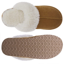 Cargar imagen en el visor de la galería, Litfun Women&#39;s Fuzzy Memory Foam Slippers Fluffy Winter House Shoes Indoor and Outdoor, Chestnut 8-8.5
