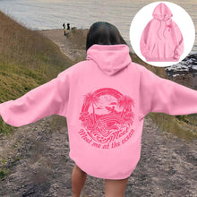 Load image into Gallery viewer, Qxutpo Pink Palm Puff Hoodie Cute Pink Graphic Hoodies for Teen Girls Preppy Sweatshirt Loose Fit Casual Long Sleeve Hooded Pullover Tops with Pockets
