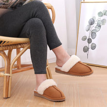 Cargar imagen en el visor de la galería, Litfun Women&#39;s Fuzzy Memory Foam Slippers Fluffy Winter House Shoes Indoor and Outdoor, Chestnut 8-8.5
