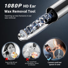 Cargar imagen en el visor de la galería, Ear Wax Removal, Ear Cleaner with Camera and Light, FSA HSA Eligible, Ear Wax Removal Tool Camera with 1080P, Ear Cleaning Kit with 6 Spoons, Ear Camera for iOS &amp; Android (Black)
