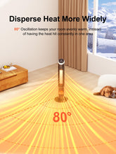 Load image into Gallery viewer, Uthfy Space Heater Indoor, 38&quot; Electric Room Heater with Flame, 24H Timer, Portable Tower Heater with Remote, Thermostat, 3 Modes, Tip-over and Overheat Protection, for Bedroom Office Large Room Use
