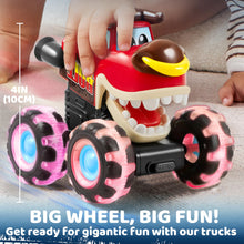 ギャラリービューアに画像を読み込み、JOYIN 3 Pack Monster Truck Toy - Motion Activated Light-Up Cars for Toddlers - Monster Treads Lightning Wheels - Baby Toy Present - Press &amp; Go Cars for Boys Girls
