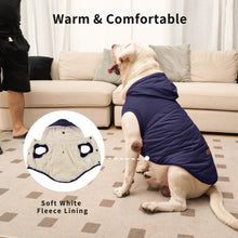 Load image into Gallery viewer, Vecomfy Fleece Lining Extra Warm Dog Hoodie in Winter,Small Dog Jacket Puppy Coats with Hooded,Blue XS
