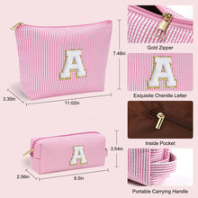 Load image into Gallery viewer, YOOLIFE Christmas Gifts for Girls | Personalized Initial Makeup Bag Pink Cosmetic Bag Travel Toiletry Bag Girlfriend Teacher Gifts 11 12 13 14 15 16 Years Old Girl Gifts Teen Girl Gifts Trendy Stuff A
