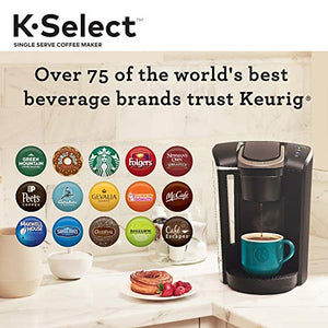 Keurig K-Select Single-Serve K-Cup Pod Coffee Maker with 12oz Brew Size,  Strength Control, Matte Black
